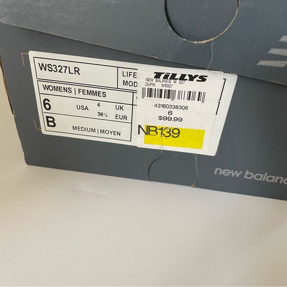 New Balance Women's Sneakers 327 Gray and White ‘Dusty Pink’ Size US 6 - Picture 2 of 9